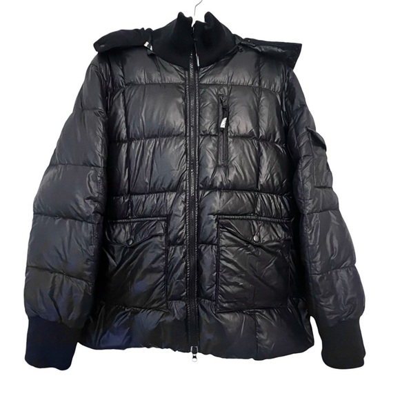 Pyrenex Down Puffer Jacket w/ Fur Trimmed Hood in Black - Size L - Picture 3 of 11